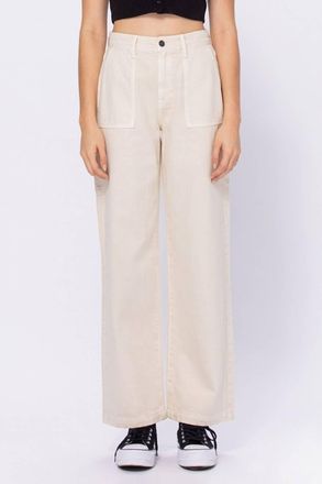 Hidden Jeans Womens Classic Carpenter Dad Jeans In Stone