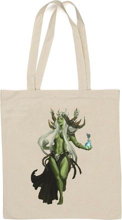 Generic Orc Shaman Pin Up Girl Natural Cotton Tote Bag White