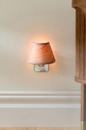 Anthropologie Marbled Paper Shade Night Light