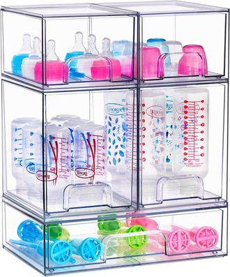 Sorbus Stackable Acrylic Set Of 5 Storage Drawers