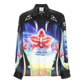 Casablanca Casual Shirts, male, Black, Size: L Casablanca Shirts Black