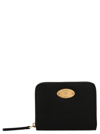 Mulberry Logo Plaque Wallet Portafogli Nero-Donna