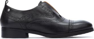 Pikolinos Stijlvolle veterschoenen zonder veters - Dames - Loafers - Zwart - 42 EU - Leer - Schoenen