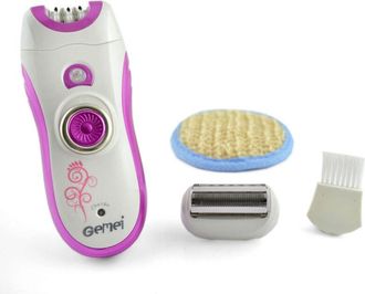 Trade Shop Silkepil Afeitadora Depiladora 3en1 Piernas Cuerpo 2 Cuchillas Scrub 3056