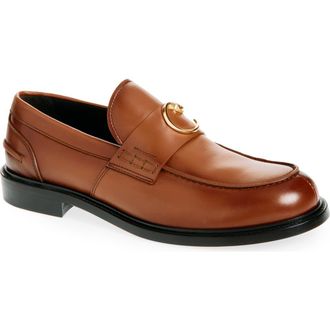 Roberto Cavalli Logo Bit Loafer in Tan at Nordstrom Rack, Size 10.5