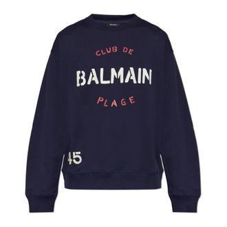 Balmain Sweatshirts, male, Blue, Size: 2XL Sweatshirt with Club print