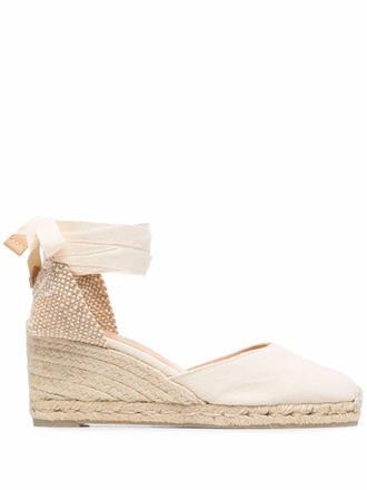 Castaner Carina espadrilles met sleehak - Beige