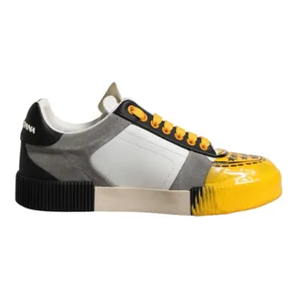 Dolce & Gabbana Schoenen, Heren, Veelkleurig, 40 EU, Leer, Multicolor Lage Top Veterschoenen