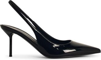 PARIS TEXAS Lisia Black Leather Slingbacks