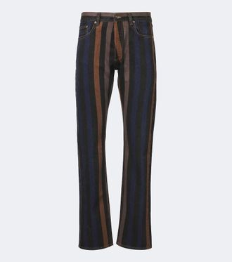 Versace Striped straight jeans