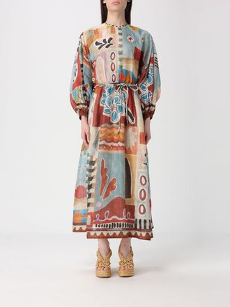 Alemais Abito Michelle midi Alemais in ramie stampato