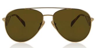 Prada PR 73ZS Asian Fit 5AK01T Womens Sunglasses Gold Size 61