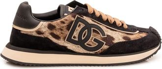 Dolce & Gabbana Leopard Print Logo Sneakers