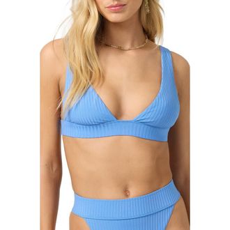 O'Neill Shorebreak Rib Cancun Bikini Top in Azurine at Nordstrom, Size X-Large