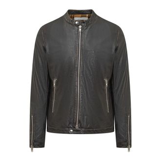 Bully Leren jas - Heren - Leren en Su&egrave;de Jassen - Zwart - 2XL - Leer - Jassen