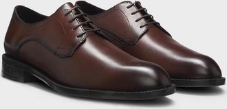 HUGO BOSS Mens BOSS Orange Tayil Mens Derby Shoes - Dark Brown 205 - Size: 10