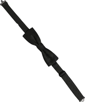Dolce & Gabbana Silk Adjustable Neck Bow Tie - Black