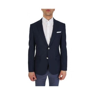 HUGO BOSS Heren, Jassen, Blauw, Maat: XL Linnen