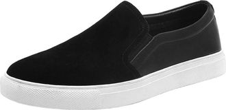 Generic Mens Slip On Loafers Casual Lazy Shoes Versatile Fashion Footwear Easy Wear Comfortable Daily Walking Shoes for Men Outfit(7.5) Black