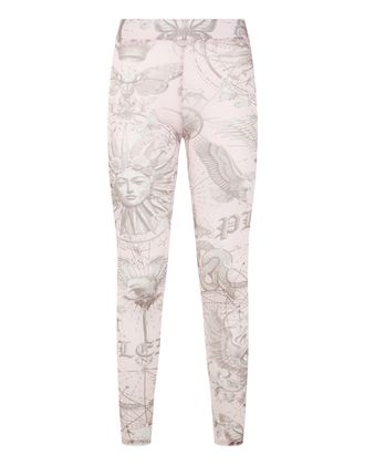 Philipp Plein Tulle Leggings Butterfly Tattoo