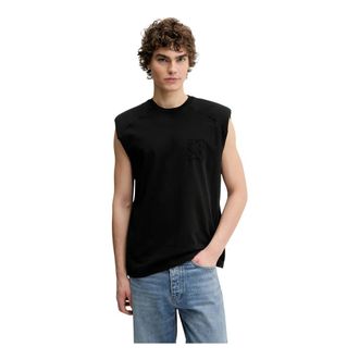 Bluemarble Camiseta sin mangas con hombros acolchados - Tops - Hombre - Negro - S