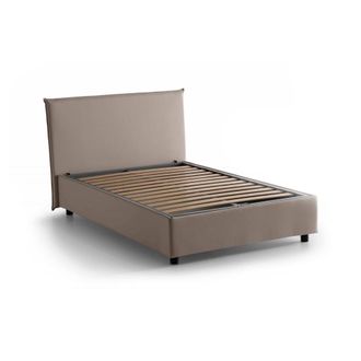 Talamo Italia Dmora - Cama De Plaza Y Media Daceva, Cama Contenedor Con Revestimiento De Tela, 100% Made In Italy, Apertura Frontal, Adecuado Para Colch&oacute;n Cm 120x20