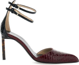 Tom Ford ankle strap stiletto heel pumps - women - Leather/Calf Leather/Calf Leather - 38.5 - Red