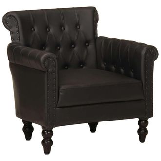 vidaXL Vidaxl - Sill&oacute;n De Cuero Aut&eacute;ntico De Cabra Negro