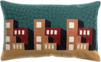 Vivaraise Coj&iacute;n en algod&oacute;n y tejido reciclado multicolor 40x65 cm