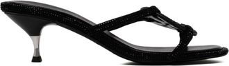 Tory Burch Miller Pav&eacute; Bomb&eacute; Sandaal - Dames - Muiltjes - Zwart - 36 EU - Leer - Schoenen