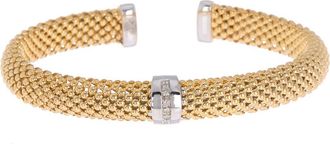 Meshmerise 18K Gold Vermeil Diamond Bangle Bracelet - 0.12ct. in Yellow at Nordstrom Rack