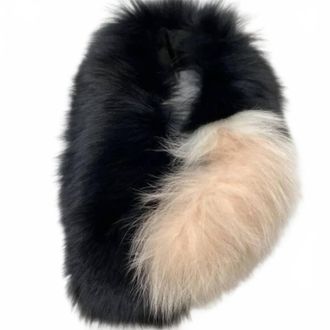 Eugenia Kim Womens Faux Fur Collar Scarf In Black Pink