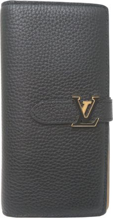 Louis Vuitton Black Leather Wallet (Bi-Fold) (Pre-Owned)