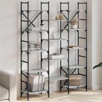 vidaXL Vidaxl - Estanter&iacute;a Madera De Ingenier&iacute;a Gris Sonoma 127,5x28,5x172,5 Cm