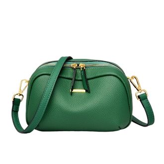 Generic Compatible For Brand Genuine Leather Handbag Women Shoulder Crossbody Bag Ladies Tote Female Messenger(Green)