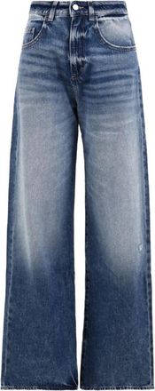 Icon Denim Los Angeles Poppy Wide-leg Jeans - Dames - Loose Fit Jeans - Blauw - W26 - Katoen - Jeans