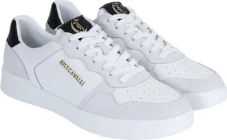 Just Cavalli Womens Leather Sneakers In White