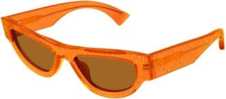 Gucci Zonnebril - Dames - Zonnebrillen - Oranje - 53 MM - Nylon - Accessoires