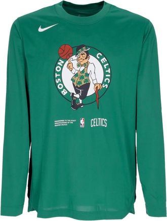 Nike Boston Celtics Langarm-T-Shirt - Heren - Sportshirts - Groen - L - Polyester - Fitness