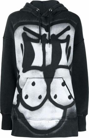 Givenchy Hoodies, male, Black, S, Graffiti Print Dog Hoodie
