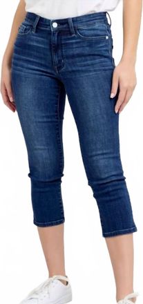 Judy Blue Womens Capri Pant In Dark Wash