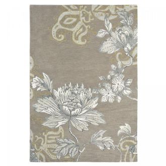 Un amour de tapis Alfombra de sal&oacute;n 250x350 cm copetudo a mano de lana gris