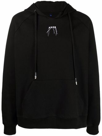 Ader Error logo-embroidered hoodie - men - Cotton/Polyester - 1 - Black