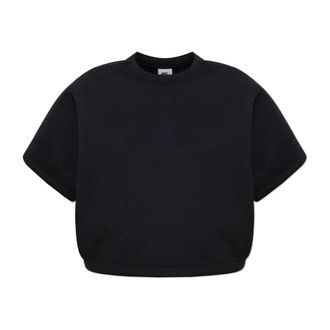 Nike Pre-Game Fleece Oversized Mod-Cropped Top - Dames - Sportshirts - Zwart - M - Polyester - Fitness