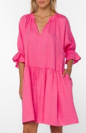 Velvet Heart Carine Drop Waist Linen Dress in Fruit Punch at Nordstrom Rack, Size X-Small