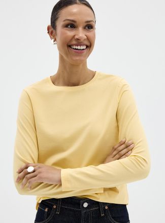 Contemporaine Womens Long-sleeve Supima cotton T-shirt