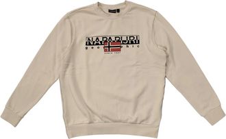 Napapijri N1J Beige Dimity - Heren - Sweatshirts - Beige - L - Katoen - Hoodies & sweatvesten