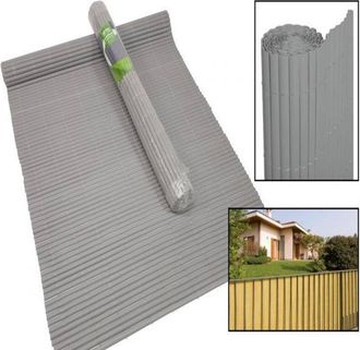 Trade Shop Trade Shop - Recinzione Giardino Frangivista Per Balcone Canniccio Pvc Grigio Esterno 1x3 Mt