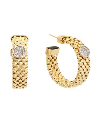 Meshmerise 18K Over Silver 0.12 ct. tw. Diamond Earrings