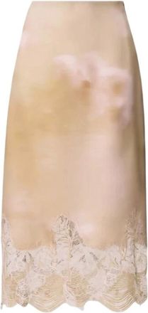 Fabiana Filippi Dames, Rokken, Beige, Maat: S Zijde